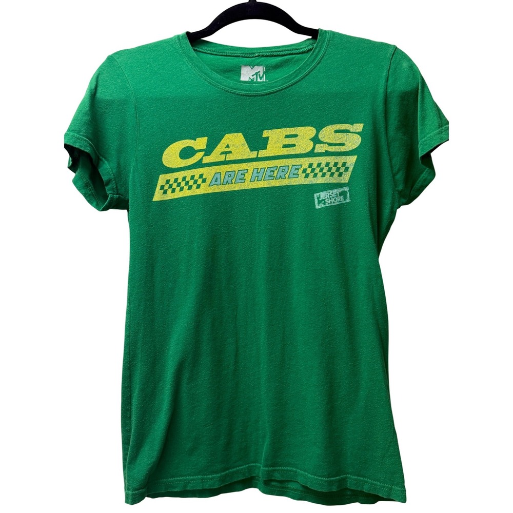 MTV Jersey Shore Graphic Tee  Cabs Are Here Green Short‎ Sleeve T-Shirt Large